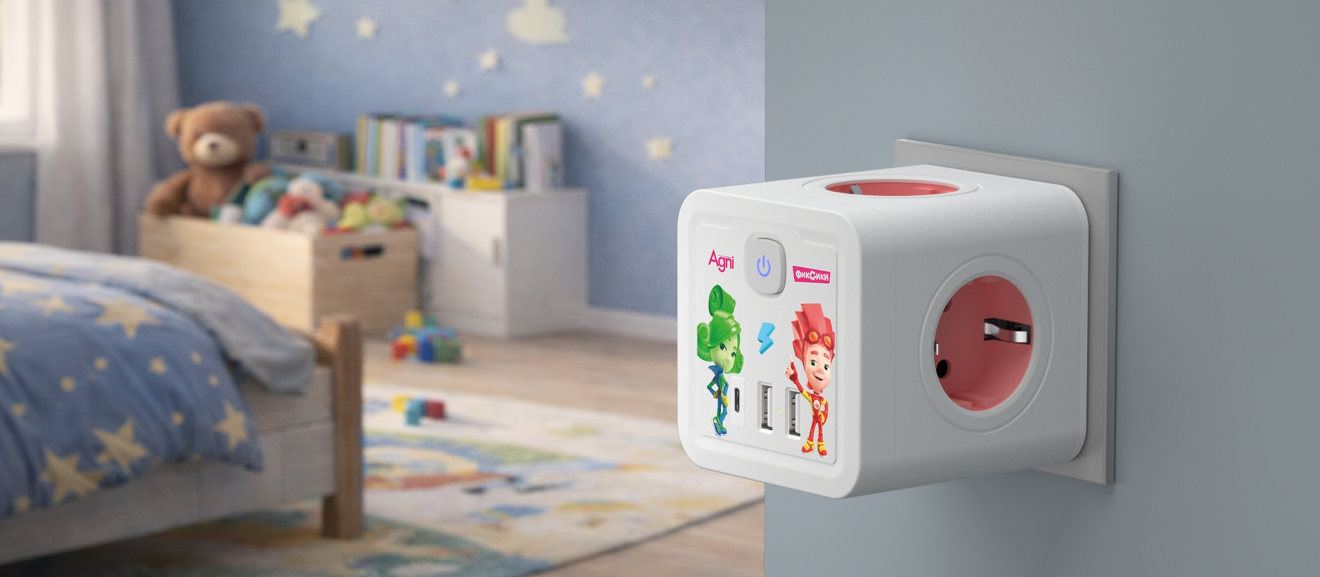 Сетевые фильтры и тройники AGNI x Фиксики