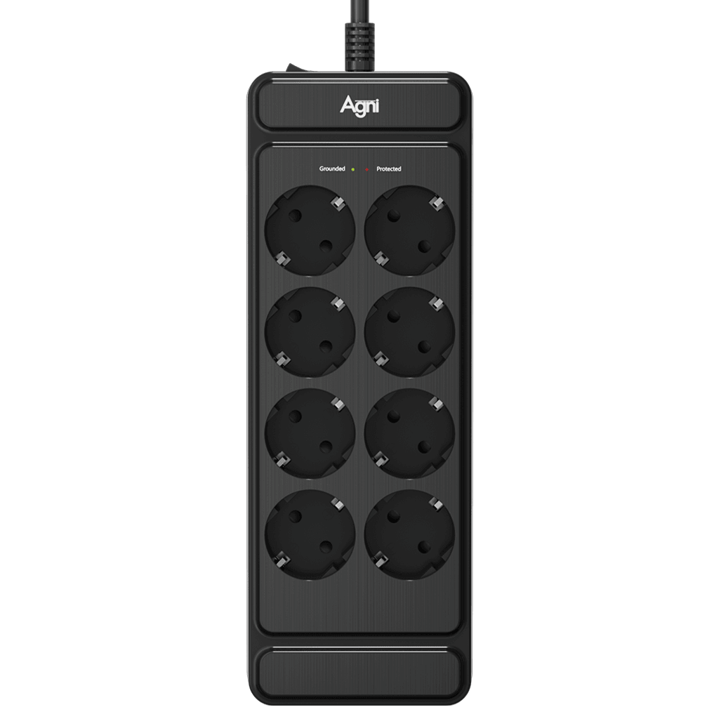 Сетевой фильтр плоский 8 розеток, 2 метра, чёрный TP-FS8E>