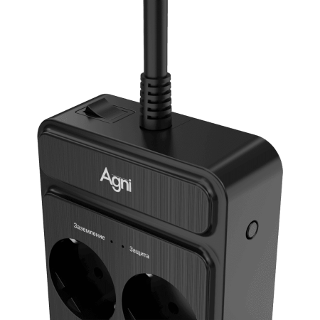 Сетевой фильтр плоский 6 розеток, 2 метра, 3 USB + 1 Type-C 20 Вт, чёрный TP-FS4U6E-C