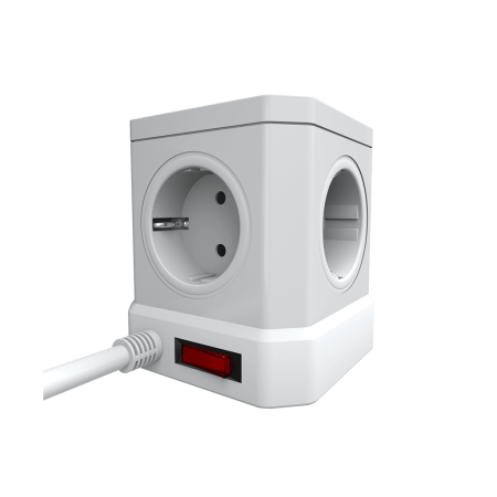 Сетевой фильтр башня 5 розеток, 2 метра, 3 USB + 1 Type-C 20 Вт, белый TP-VE4U5E-С