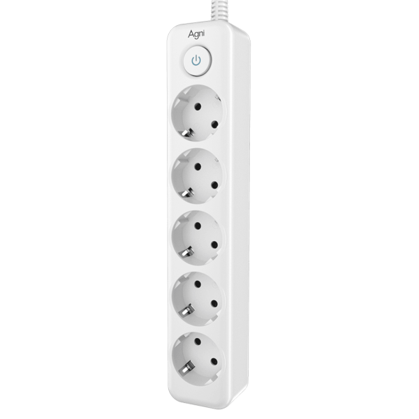 Cетевой фильтр плоский 5 розеток, 5 метров, белый TP-FD5E