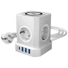Сетевой фильтр башня 4 розетки, 2 метра, 3 USB + 1 Type-C 20 Вт, беспроводная зарядка, белый TP-VE4U5E-C-W