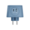 Разветвитель на 3 розетки, ночник, 1 USB 18 Вт + 1 Type-C 20 Вт, синий TP-WJ2U3E-L