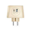 Разветвитель на 3 розетки, ночник, 1 USB 18 Вт + 1 Type-C 20 Вт, слоновая кость TP-WJ2U3E-L