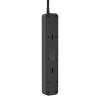 Сетевой фильтр плоский 5 розеток, 2 метра, 2 USB + 1 Type-C 20 Вт, чёрный TP-FS3U5E-PD