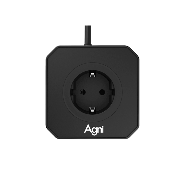 Сетевой фильтр башня 5 розеток, 2 метра, GaN зарядка, 2 USB +3 Type-C 65 Вт, чёрный TP-VE5U5E-С