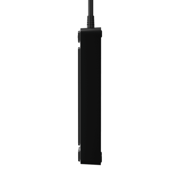 Сетевой фильтр плоский 3 розетки, 2 метра, 2 USB + 1 Type-C 20 Вт, чёрный TP-FS3U3E-PD