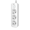 Cетевой фильтр плоский 3 розетки, 3 метра, белый TP-FD3E