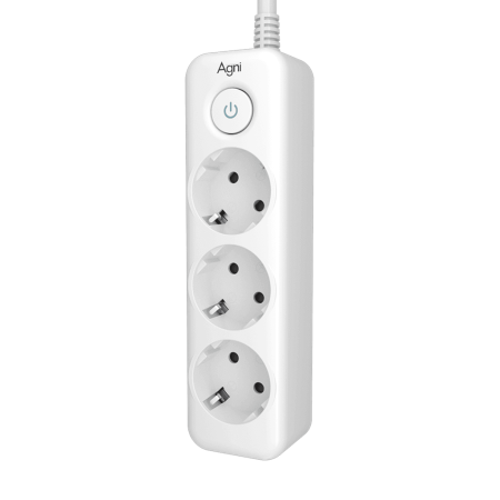 Cетевой фильтр плоский 3 розетки, 3 метра, белый TP-FD3E
