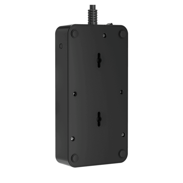 Сетевой фильтр плоский 4 розетки, 5 метров, чёрный TP-FS4E