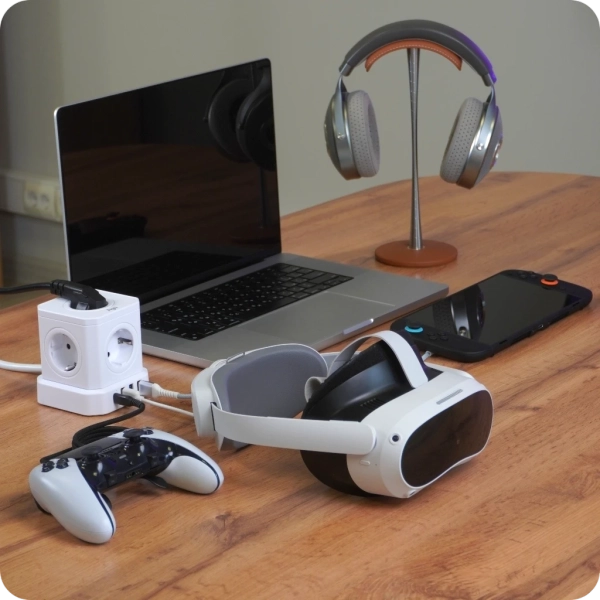 Сетевой фильтр башня 5 розеток, 5 метров, 3 USB + 1 Type-C 20 Вт, белый TP-VE4U5E-С