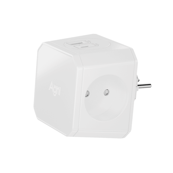 Разветвитель на 3 розетки, 1 USB 18 Вт + 1 Type-C 20 Вт, белый TP-WJ2U3E