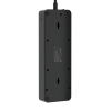 Сетевой фильтр плоский 8 розеток, 2 метра, 3 USB + 1 Type-C 20 Вт, чёрный TP-FS4U8E-PD