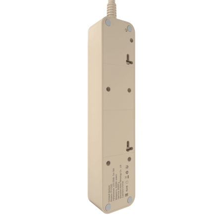 Cетевой фильтр плоский 4 розетки, 5 метров, слоновая кость TP-FD4E