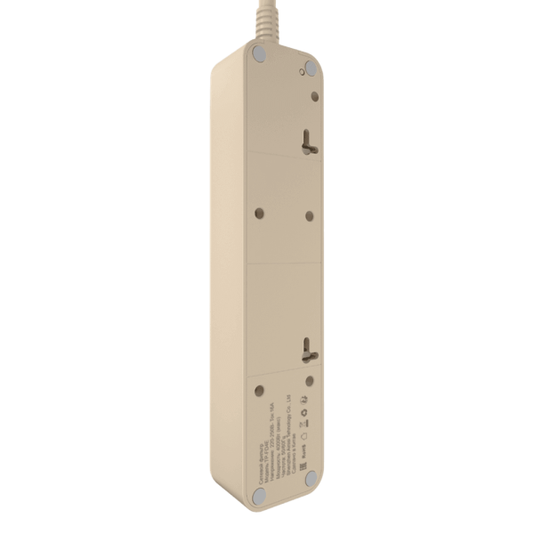 Cетевой фильтр плоский 4 розетки, 5 метров, слоновая кость TP-FD4E