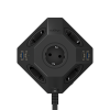 Сетевой фильтр пирамида 5 розеток, 2 метра, 2 USB-A+2 USB-C, чёрный TP-VH4U5E-PD