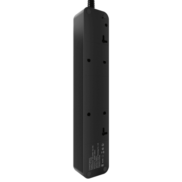 Cетевой фильтр плоский 5 розеток, 2 метра, чёрный TP-FD5E