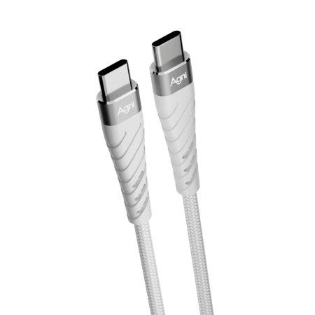 Кабель для зарядки Type-C-Type-C 100 Вт, 1 метр, белый UC412-24-100W-СС