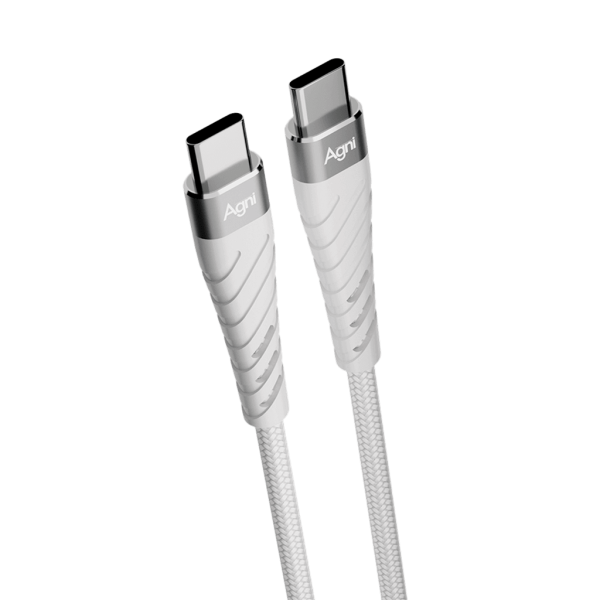 Кабель для зарядки Type-C-Type-C 100 Вт, 1 метр, белый UC412-24-100W-СС