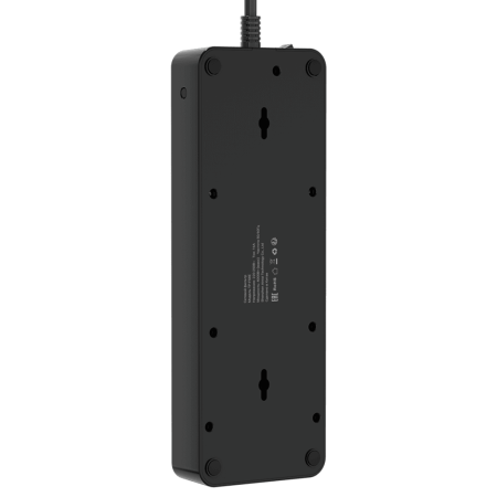 Сетевой фильтр плоский 8 розеток, 3 метра, чёрный TP-FS8E