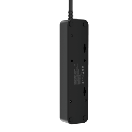 Сетевой фильтр плоский 3 розетки, 2 метра, 2 USB + 1 Type-C 20 Вт, чёрный TP-FS3U3E-PD