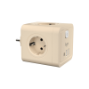 Разветвитель на 4 розетки, 2 USB + 1 Type-C 20 Вт, слоновая кость TP-WJ3U4E-C