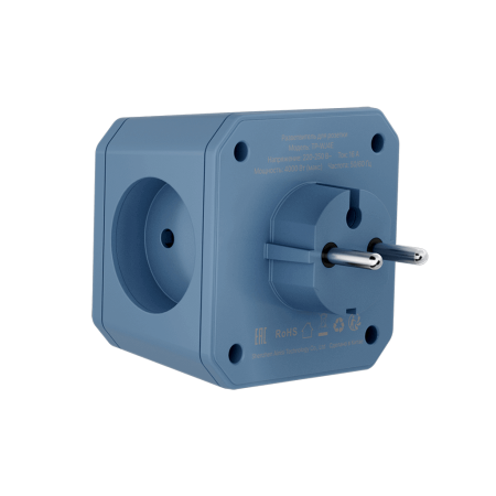 Разветвитель на 4 розетки, синий TP-WJ4E