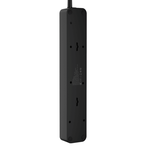 Сетевой фильтр плоский 5 розеток, 2 метра, 2 USB + 1 Type-C 20 Вт, чёрный TP-FS3U5E-PD