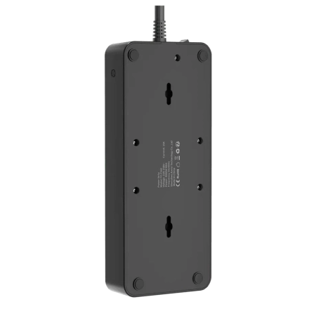 Cетевой фильтр плоский 6 розеток, 2 метра, чёрный TP-FS6E