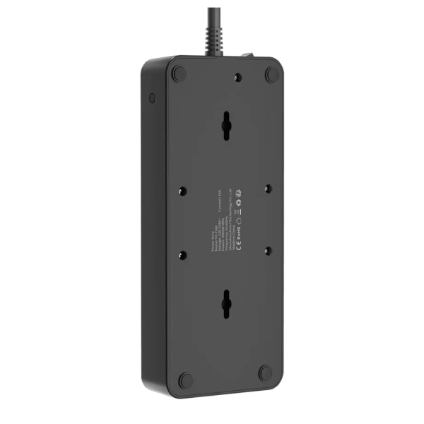 Cетевой фильтр плоский 6 розеток, 2 метра, чёрный TP-FS6E