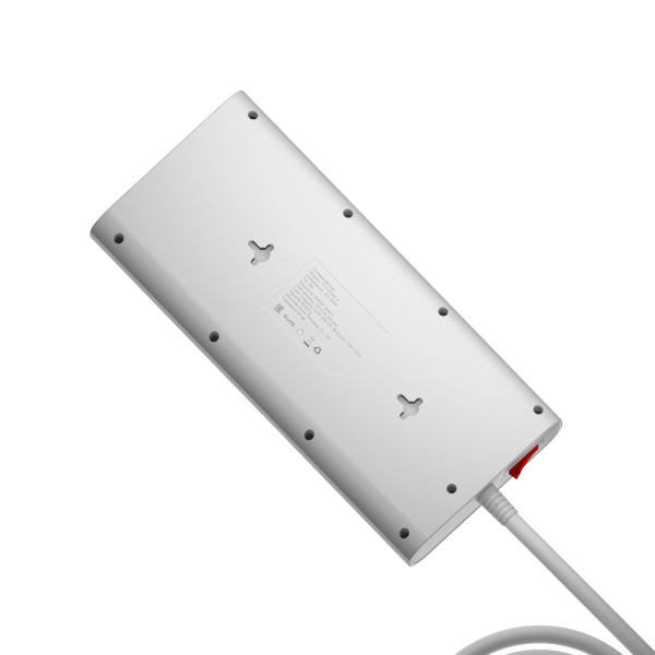 Сетевой фильтр плоский, 8 розеток, 3 метра, 3 USB + 1 Type-C 20 Вт, белый TP-FA4U8E-C