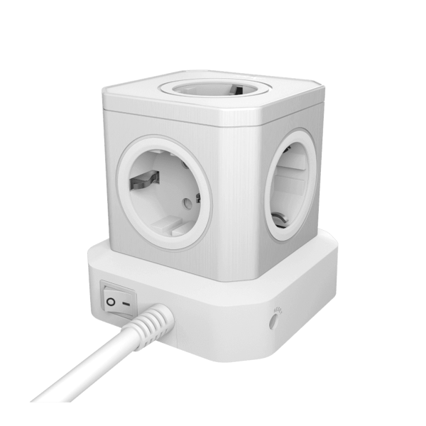 Сетевой фильтр башня 5 розеток, 2 метра, GaN зарядка, 2 USB +3 Type-C 65 Вт, белый TP-VE5U5E-С