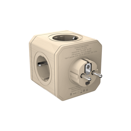 Разветвитель на 5 розеток, слоновая кость TP-VE5E