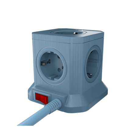 Сетевой фильтр башня 5 розеток, 2 метра, синий TP-VE4U5E