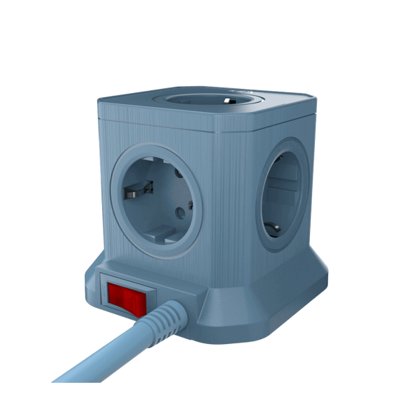 Сетевой фильтр башня 5 розеток, 5 метров, синий TP-VE4U5E