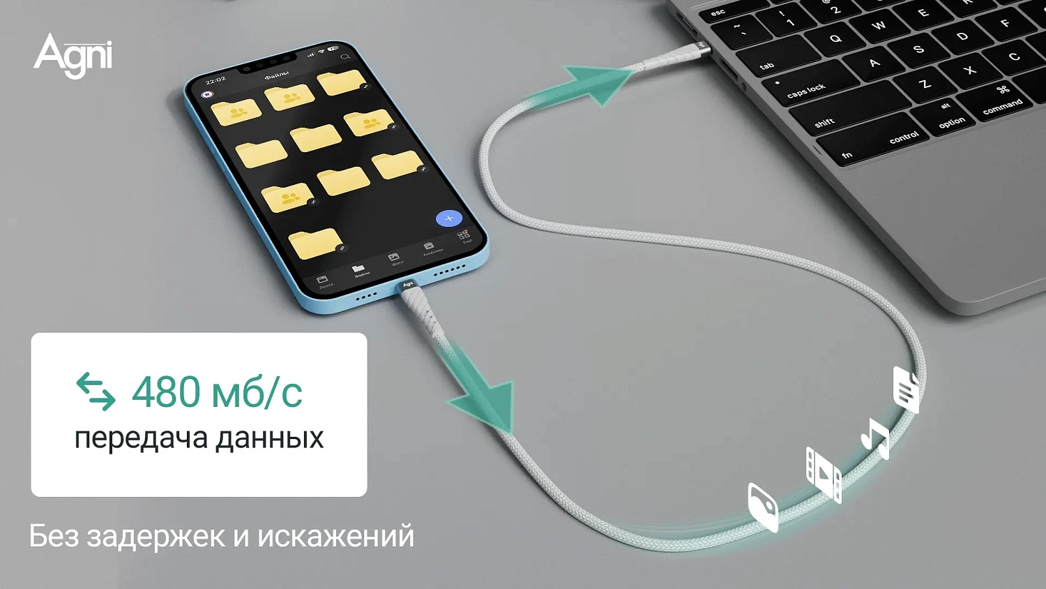 Кабель для зарядки Type-C-Type-C 100 Вт, 1 метр, белый UC412-24-100W-СС