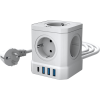 Сетевой фильтр башня 5 розеток, 2 метра, 3 USB + 1 Type-C 20 Вт, белый TP-VE4U5E-С