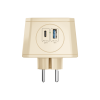 Разветвитель на 3 розетки, 1 USB 18 Вт + 1 Type-C 20 Вт, слоновая кость TP-WJ2U3E