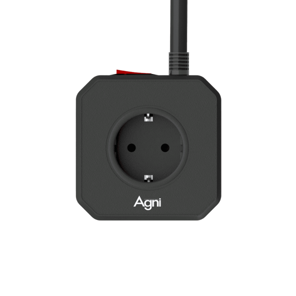 Сетевой фильтр башня 5 розеток, 5 метров, 3 USB + 1 Type-C 20 Вт, чёрный TP-VE4U5E-С