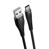 Кабель для зарядки USB-Type-C 60 Вт, 1 метр, чёрный, UC412-23-АС