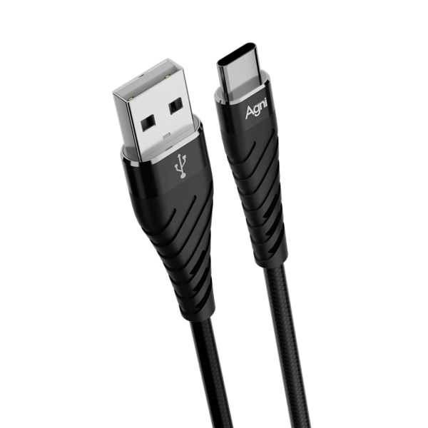 Кабель для зарядки USB-Type-C 60 Вт, 1 метр, чёрный, UC412-23-АС