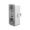 Разветвитель на 2 розетки, 1 USB + 1 Type-C 20 Вт, белый TP-WB2U2E