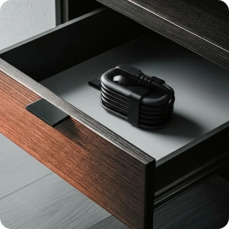 Удлинитель с намоткой 1 розетка, 1,13 метра, 2 USB + Type-C 20 Вт, чёрный ТP-RX3U1E-PD