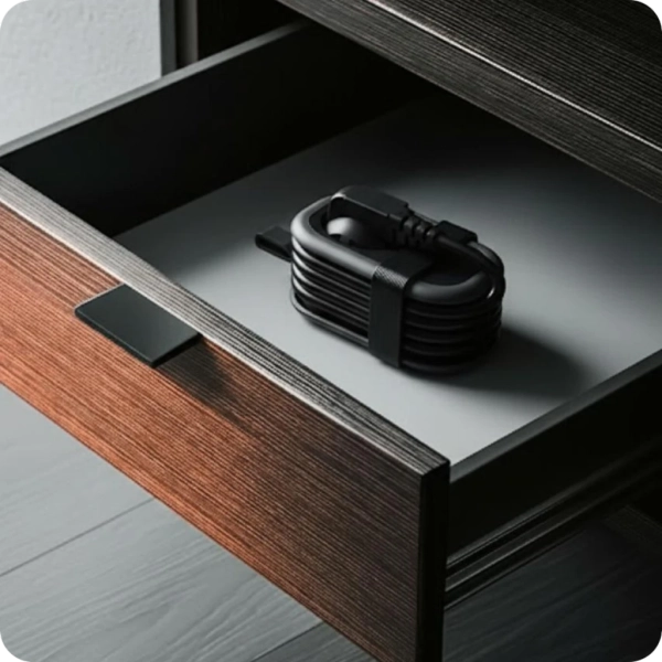 Удлинитель с намоткой 1 розетка, 1,13 метра, 2 USB + Type-C 20 Вт, чёрный ТP-RX3U1E-PD