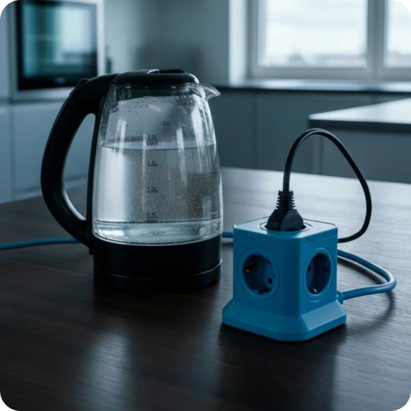 Сетевой фильтр башня 5 розеток, 5 метров, синий TP-VE4U5E