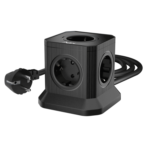 Сетевой фильтр башня 5 розеток, 5 метров, чёрный TP-VE4U5E